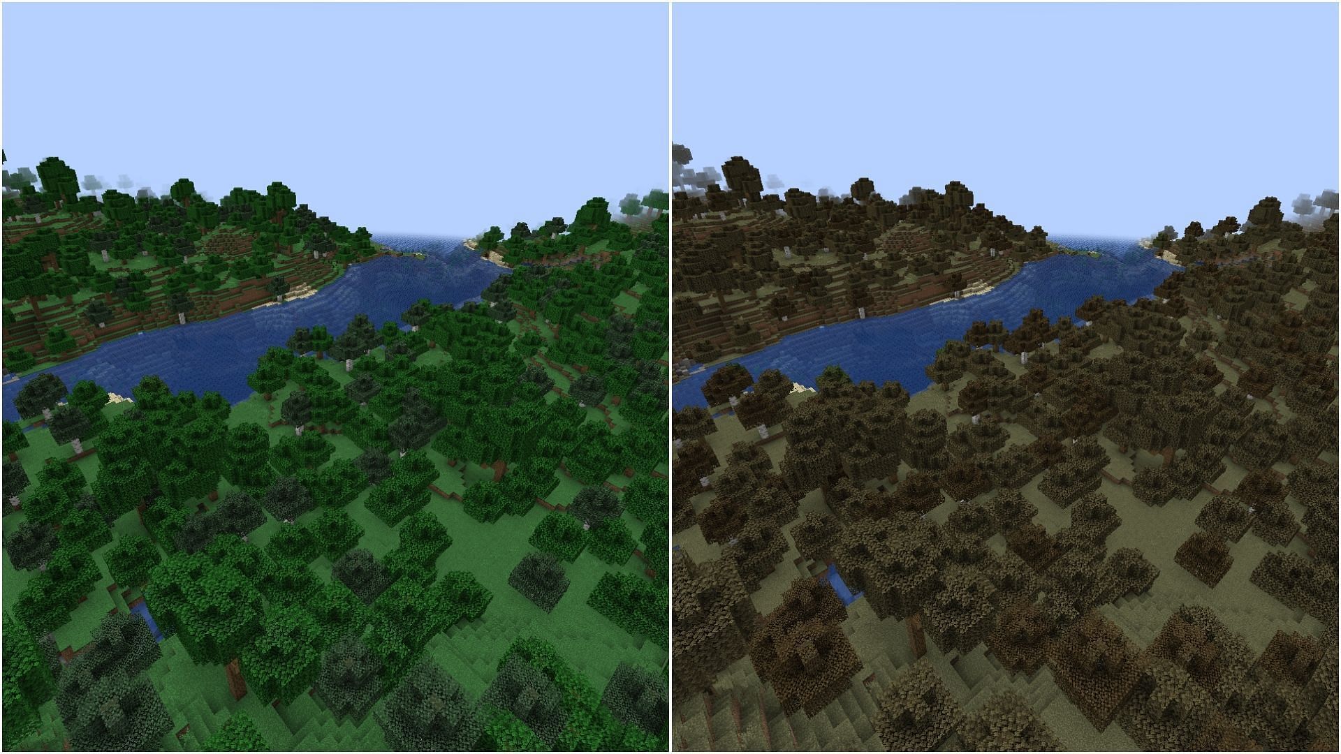 The Minecraft Serene Seasons mod adds the much-requested weather mechanic to the game (Image via Sportskeeda Gaming || Mojang Studios/TheAdubbz)